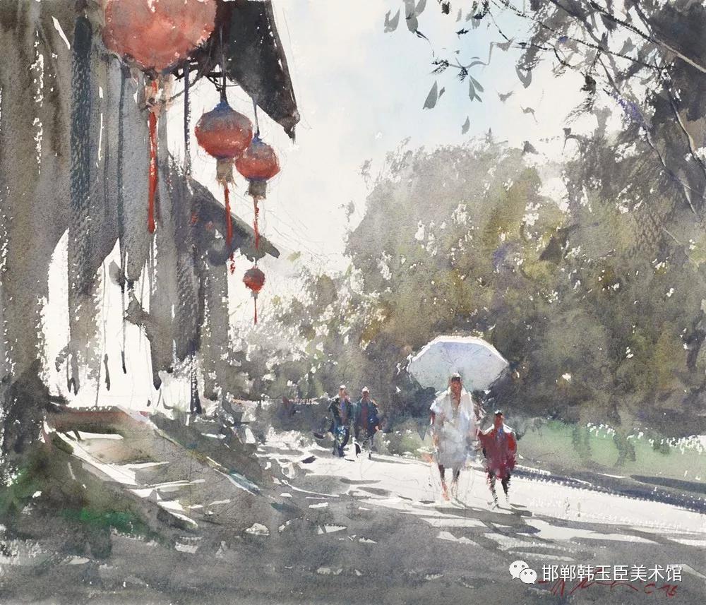 午后漫步，杭州 32×38cm 2018